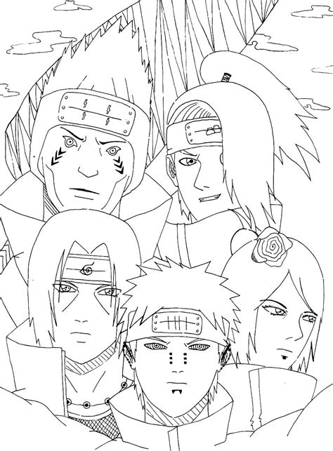 akatsuki coloriage|65 Akatsuki Coloring Pages